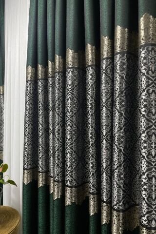 Safir Pano Fon Perde - Yeşil