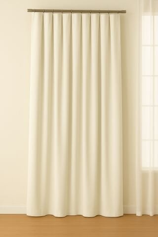 Luna Serisi Kadife Dokulu Fon Perde Krem