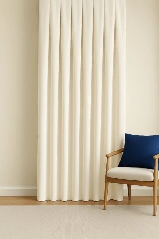 Barcelona Kadife Dokulu Fon Perde Krem