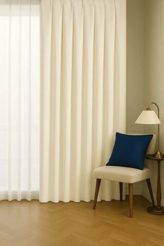 Barcelona Kadife Dokulu Fon Perde Krem