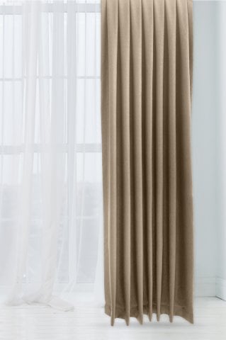 Alaska Keten Fon Perde Vizon