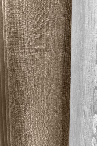 Alaska Keten Fon Perde Vizon