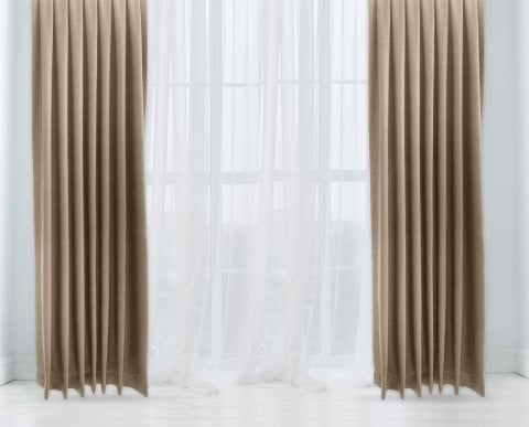 Alaska Keten Fon Perde Vizon