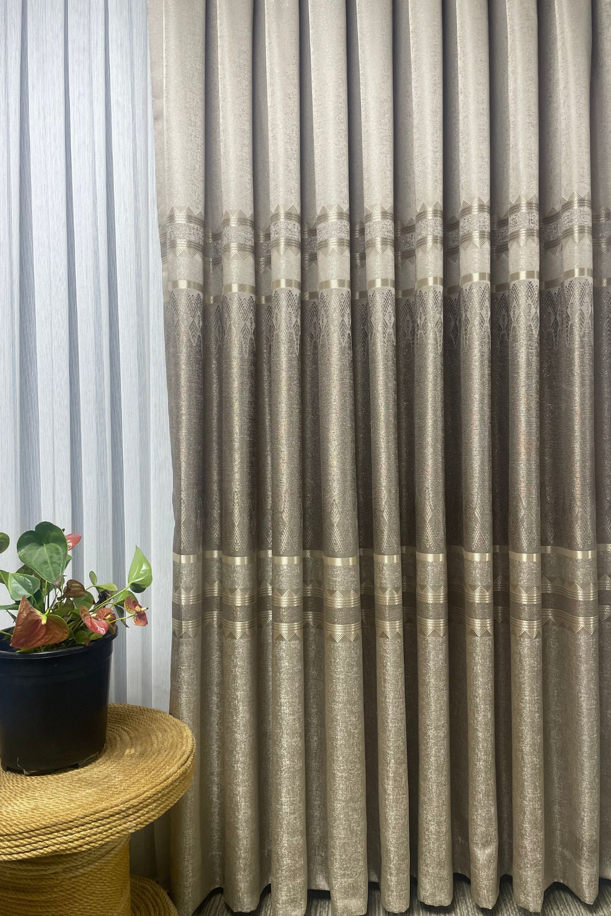 Venedik Pano Fon Perde - Bej