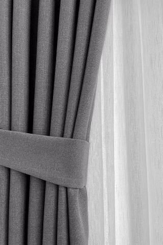 Nova Serisi Keten Fon Perde Antrasit