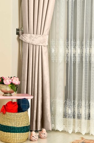 Soft Fon Perde Açık Bej