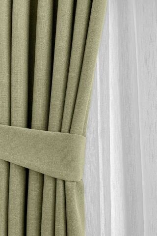 Nova Serisi Keten Fon Perde Çağla