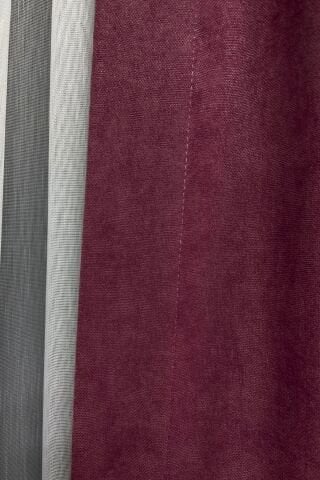 Barcelona Kadife Dokulu Fon Perde Mürdüm