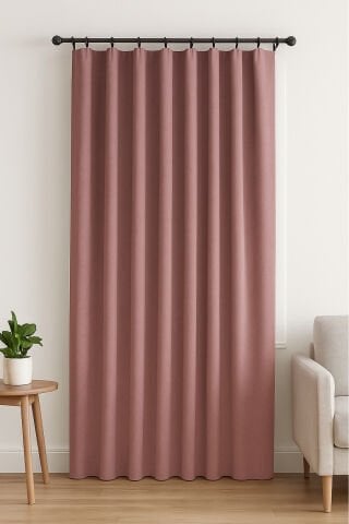 Nova Serisi Keten Fon Perde Gülkurusu