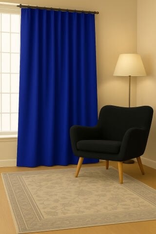 Luna Serisi Kadife Dokulu Fon Perde Parlament