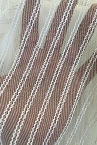 Çift Makarna Desenli Tül Perde