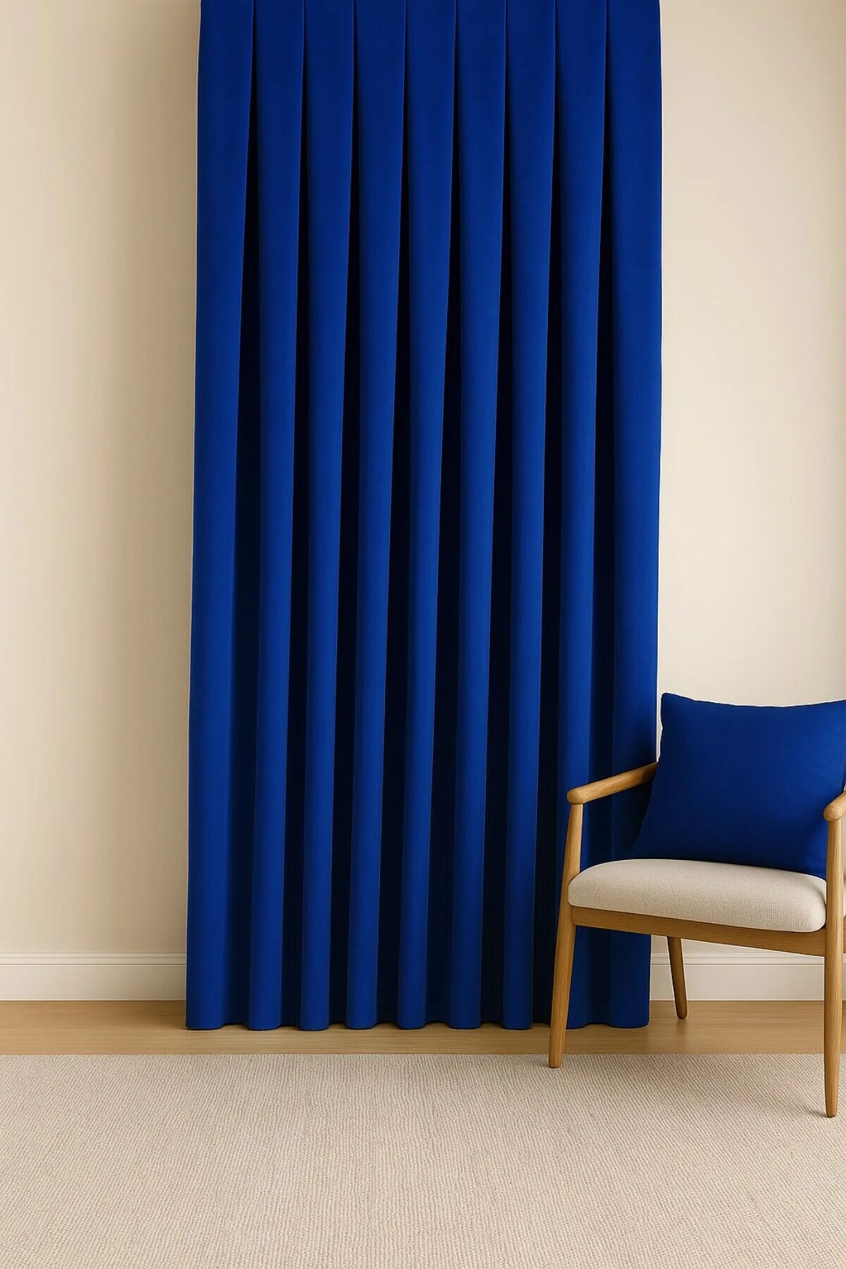 Barcelona Kadife Dokulu Fon Perde Parlament