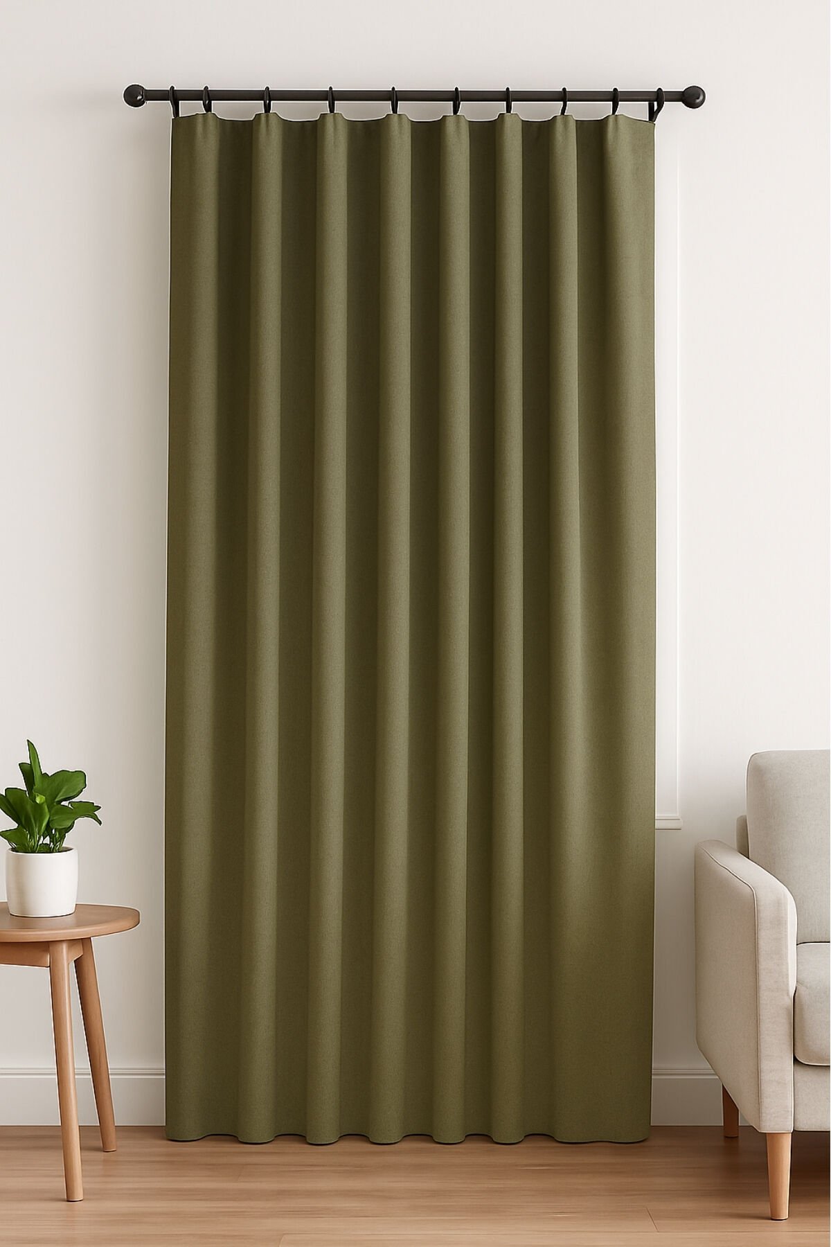 Nova Serisi Keten Fon Perde Haki