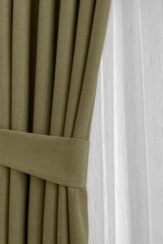 Nova Serisi Keten Fon Perde Haki