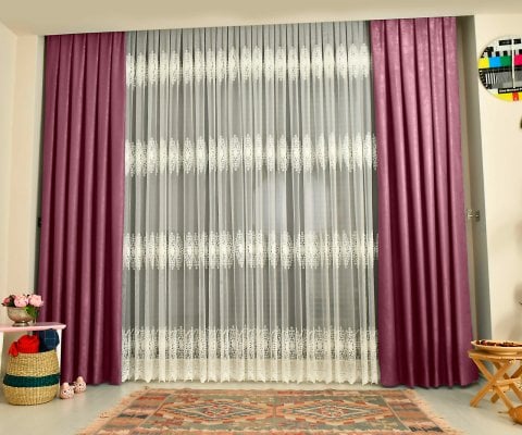 Soft Fon Perde Mürdüm