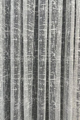 Sofya Jakar Desenli Tül Perde - Ekru