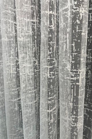 Sofya Jakar Desenli Tül Perde - Ekru