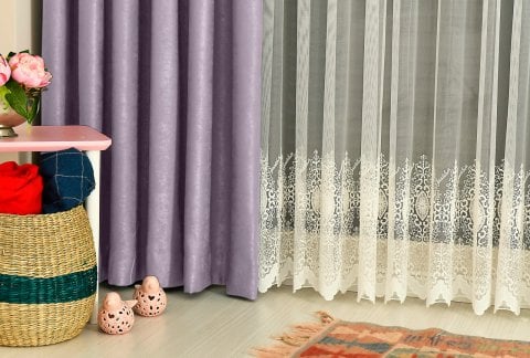 Soft Fon Perde Lila