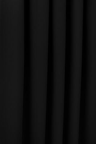 Luna Serisi Kadife Dokulu Fon Perde Siyah