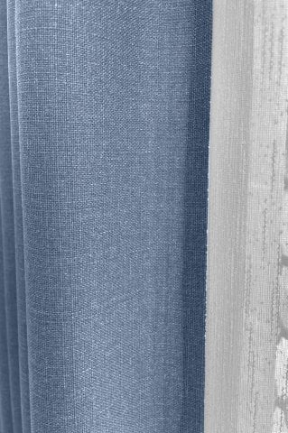 Alaska Keten Fon Perde İndigo