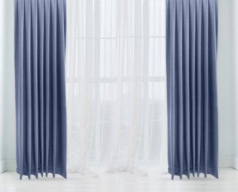 Alaska Keten Fon Perde İndigo