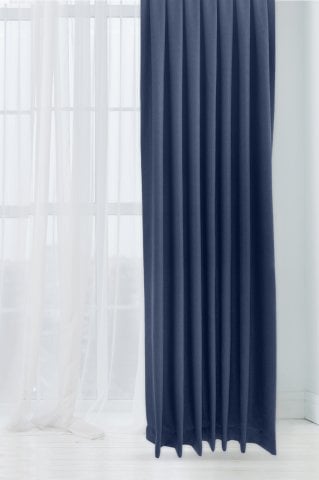 Alaska Keten Fon Perde Lacivert