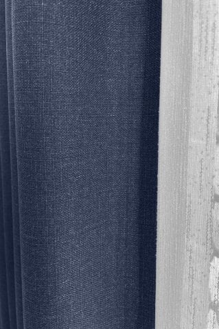 Alaska Keten Fon Perde Lacivert