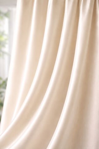 Saten Güneşlik Perde - Krem