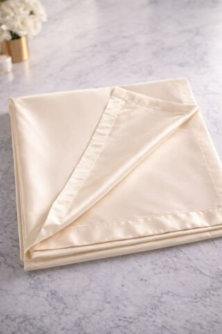 Saten Güneşlik Perde - Krem