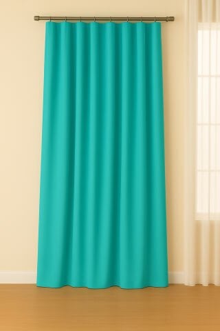 Luna Serisi Kadife Dokulu Fon Perde Turkuaz