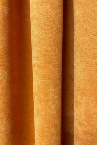 Barcelona Kadife Dokulu Fon Perde Turuncu