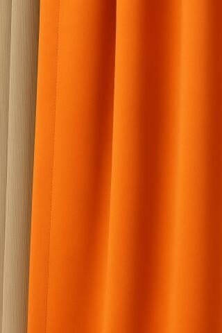 Luna Serisi Kadife Dokulu Fon Perde Turuncu