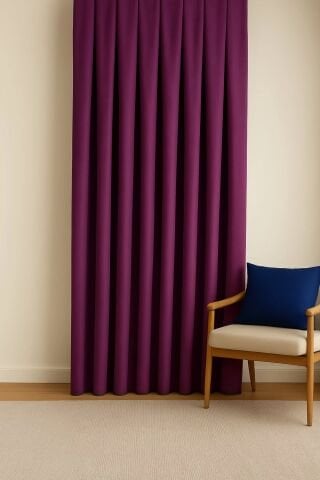 Barcelona Kadife Dokulu Fon Perde Vişne