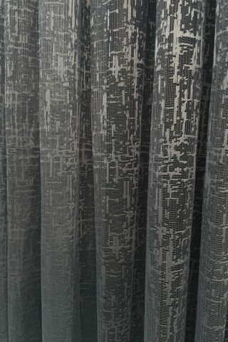 Sofya Jakar Desenli Tül Perde - Antrasit