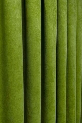 Barcelona Kadife Dokulu Fon Perde Yaprak Yeşili