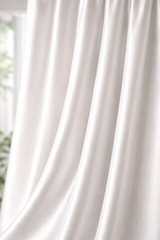 Saten Güneşlik Perde - Beyaz
