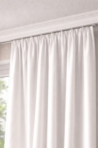 Saten Güneşlik Perde - Beyaz