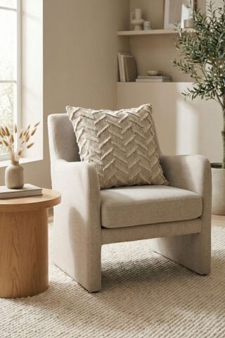 Harmony Serisi Püsküllü Dekoratif Kırlent Kılıfı – Krem