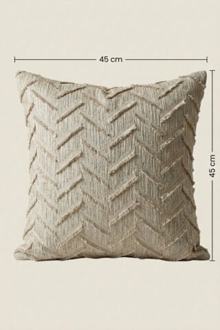 Harmony Serisi Püsküllü Dekoratif Kırlent Kılıfı – Krem&Bej