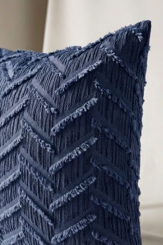 Harmony Serisi Püsküllü Dekoratif Kırlent Kılıfı – Lacivert