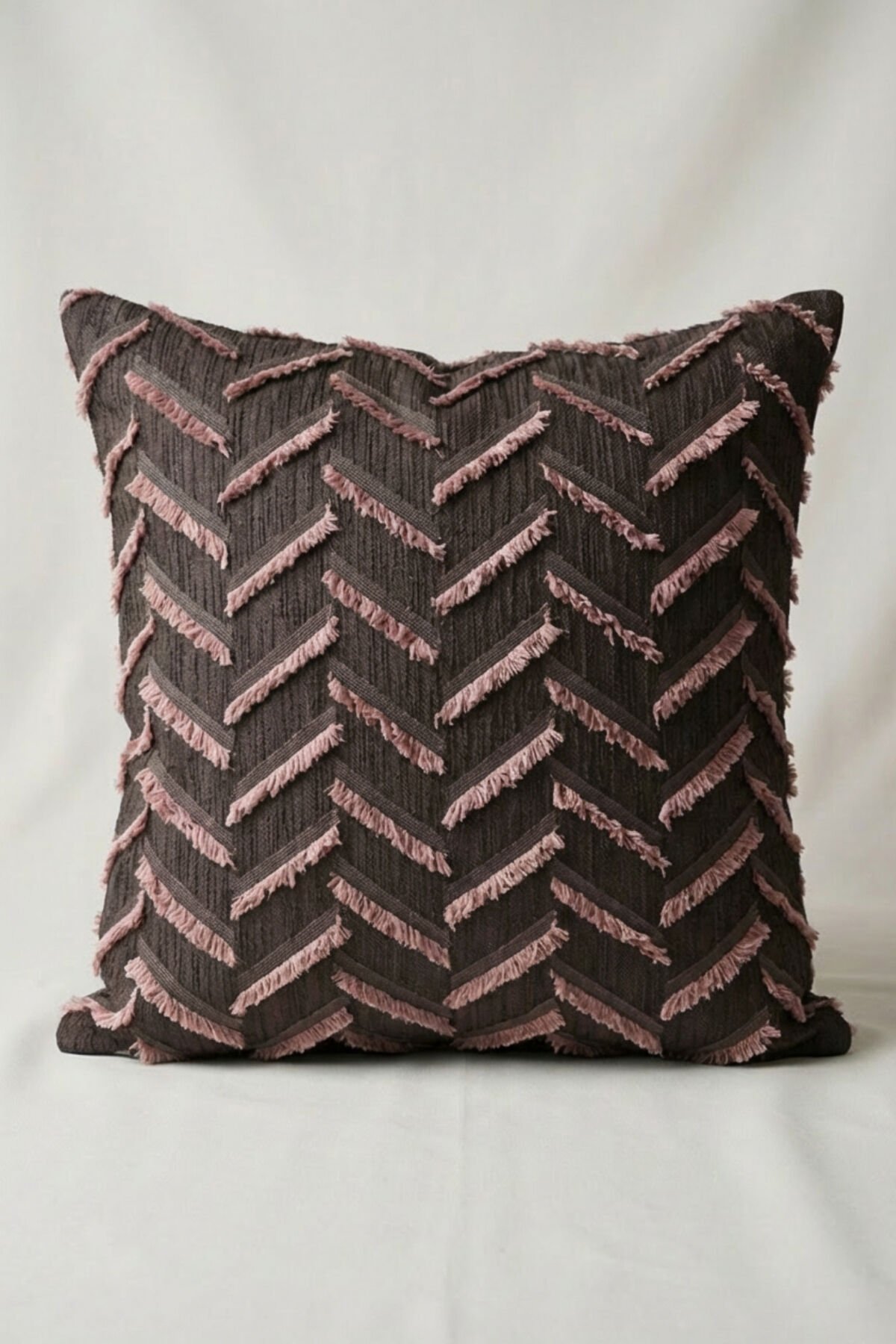 Harmony Serisi Püsküllü Dekoratif Kırlent Kılıfı – Pudra