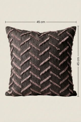 Harmony Serisi Püsküllü Dekoratif Kırlent Kılıfı – Pudra