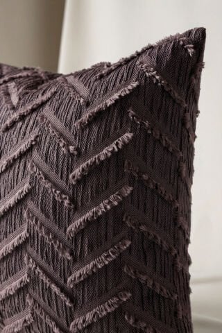 Harmony Serisi Püsküllü Dekoratif Kırlent Kılıfı – Pudra