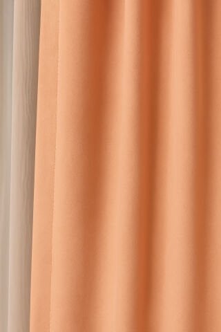 Luna Serisi Kadife Dokulu Fon Perde Yavruağzı