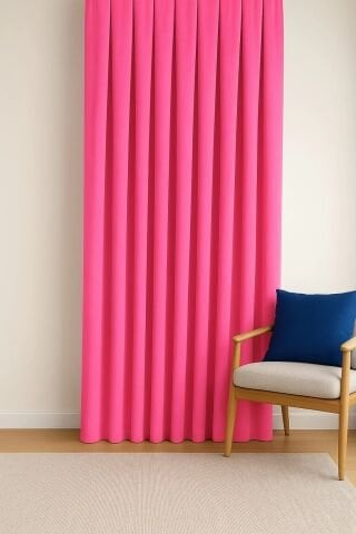 Barcelona Kadife Dokulu Fon Perde Pembe