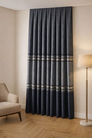 Berlin Pano Fon Perde - Antrasit