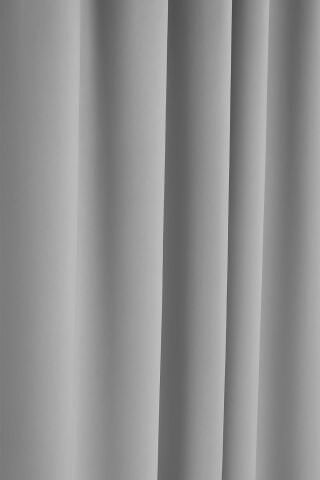 Luna Serisi Kadife Dokulu Fon Perde Açık Gri