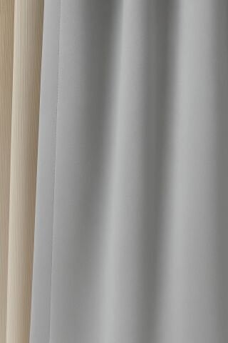 Luna Serisi Kadife Dokulu Fon Perde Açık Gri