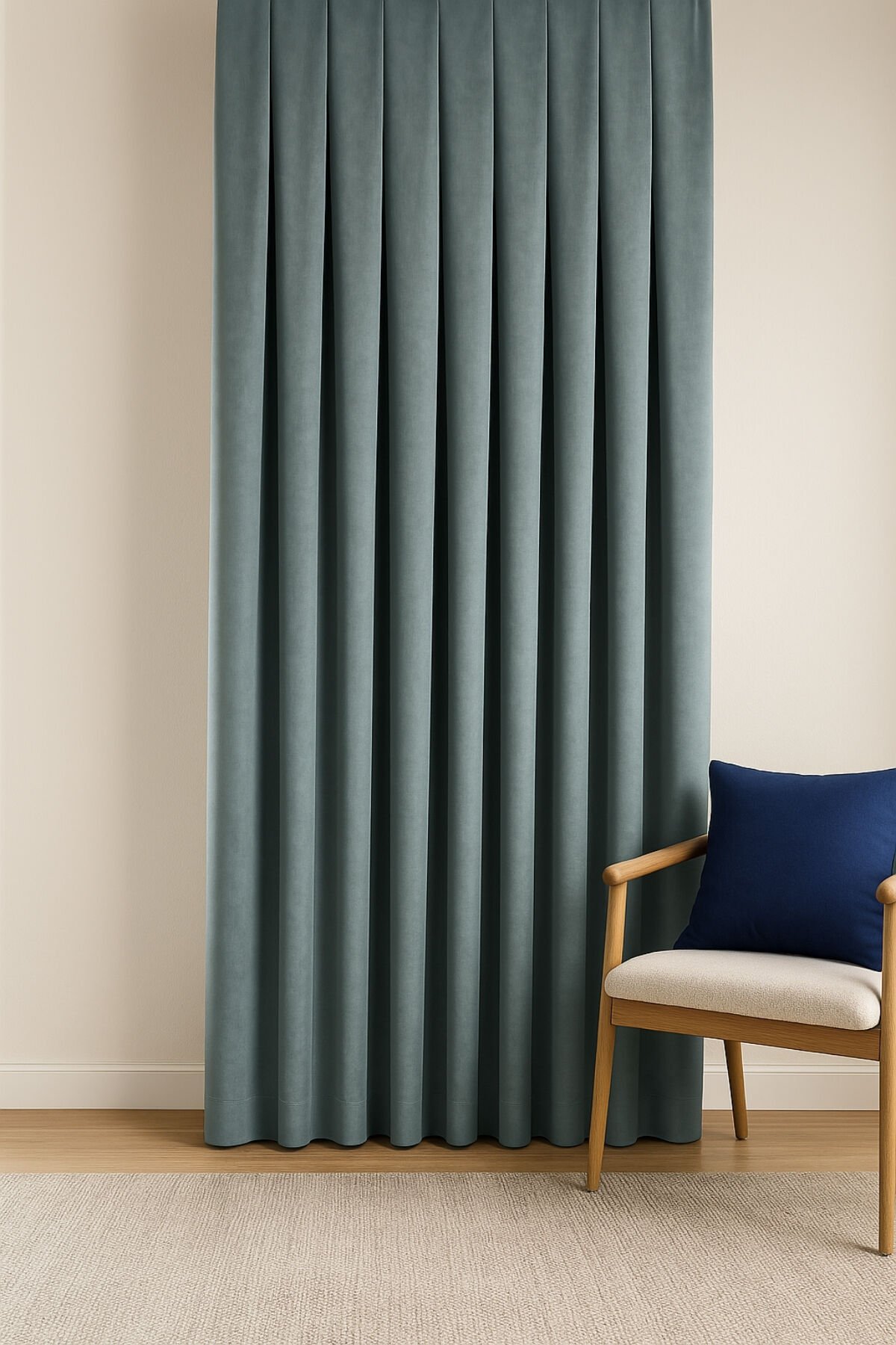 Barcelona Kadife Dokulu Fon Perde Açık Gri