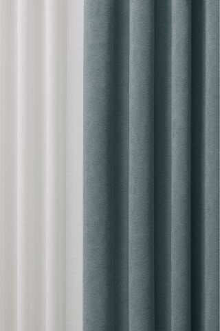 Barcelona Kadife Dokulu Fon Perde Açık Gri